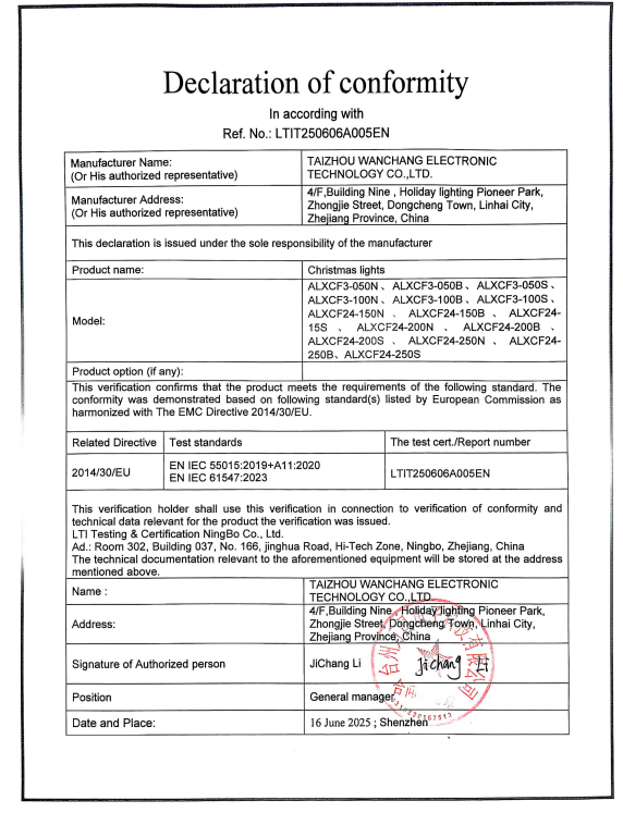 DOC of Christmas lights