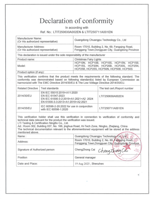 DOC of Christmas Fairy Lights