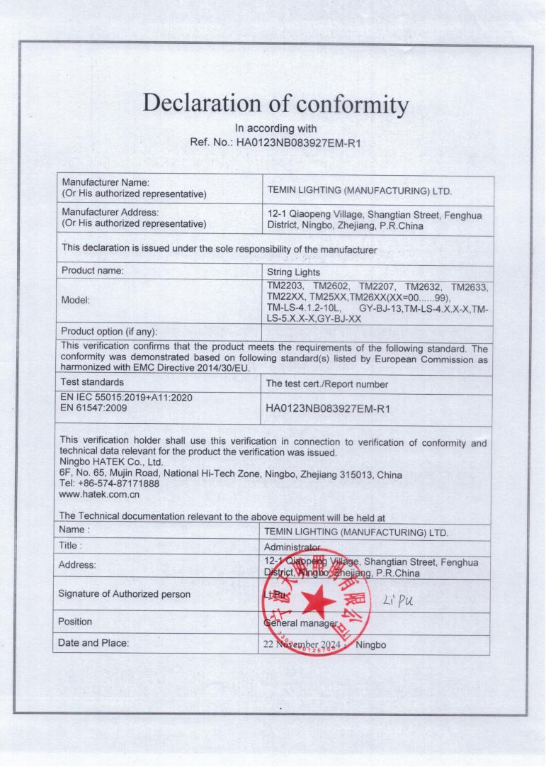 DOC of G40 solar power