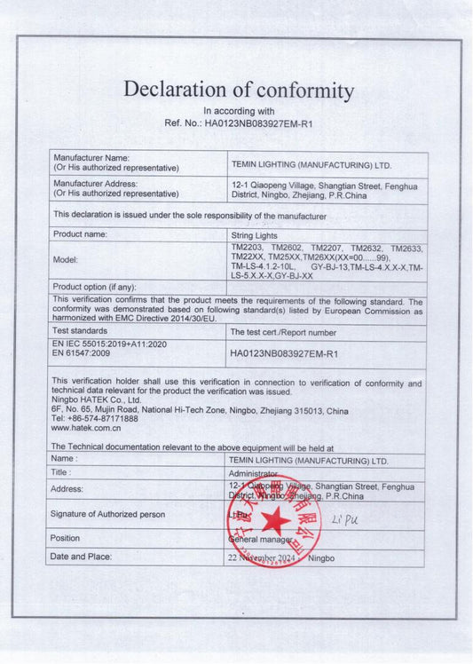 DOC of G40 solar power