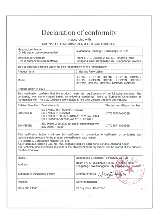 DOC of Christmas Fairy Lights